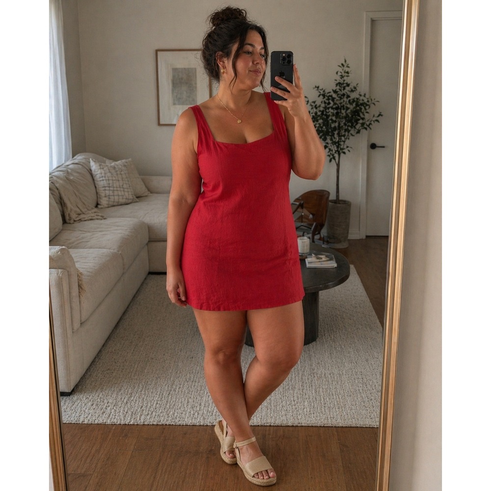 Old Navy Red Mini Tank Dress